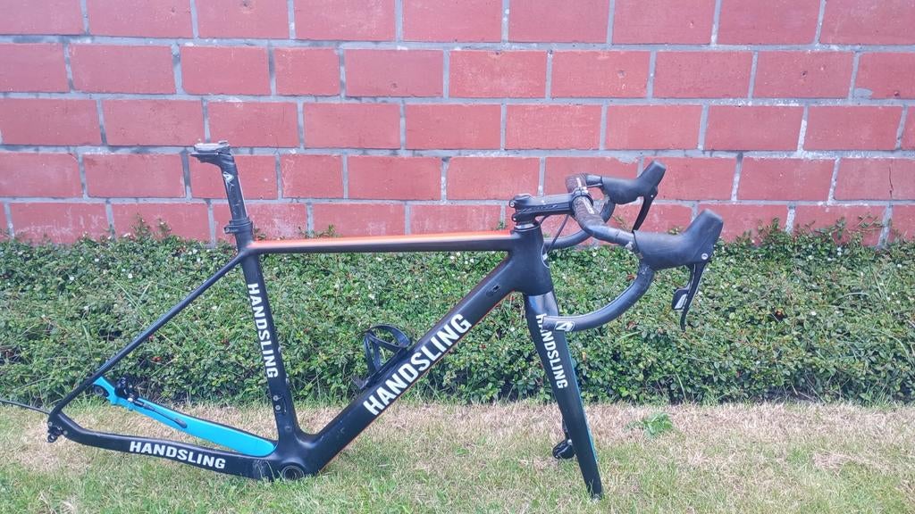 Handsling koersfiets, 28 inch, Carbon, Heren, 49 tot 53 cm