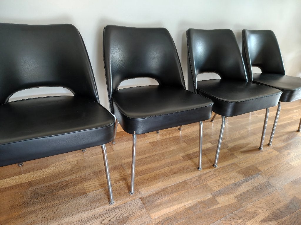 4 vintage stoelen, Maison & Meubles, Chaises, Vintage, Enlèvement, Utilisé, Métal