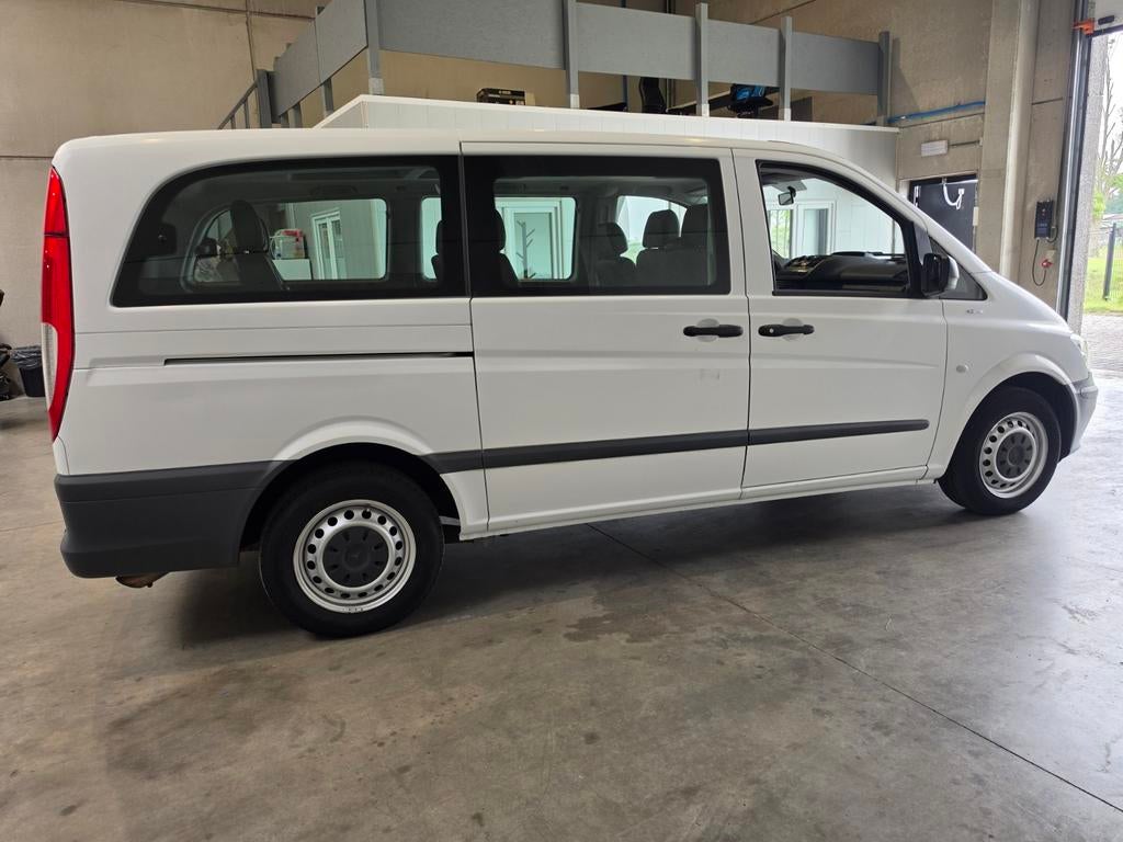 Mercedes Vito Minibus 9 personen Airco Lang, Auto's, Euro 5, Stof, 4 cilinders, Wit