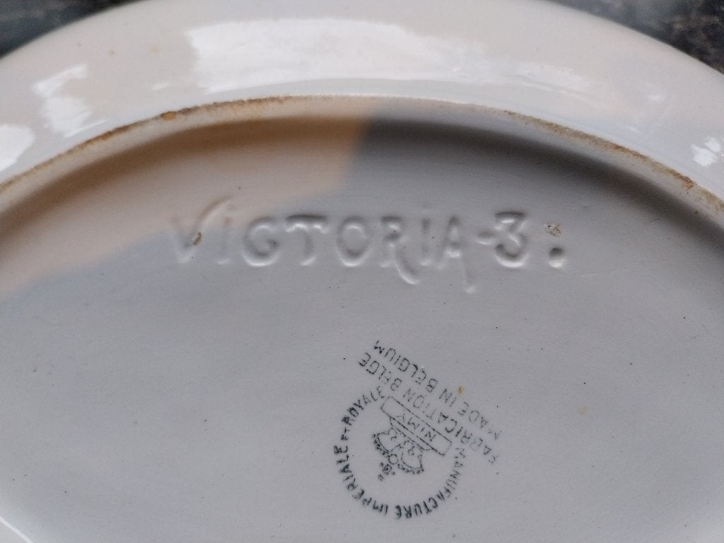 Antieke Porseleinen Serveerschaal ‘Victoria’ met Goudrand, Antiek en Kunst, Antiek | Porselein, Ophalen