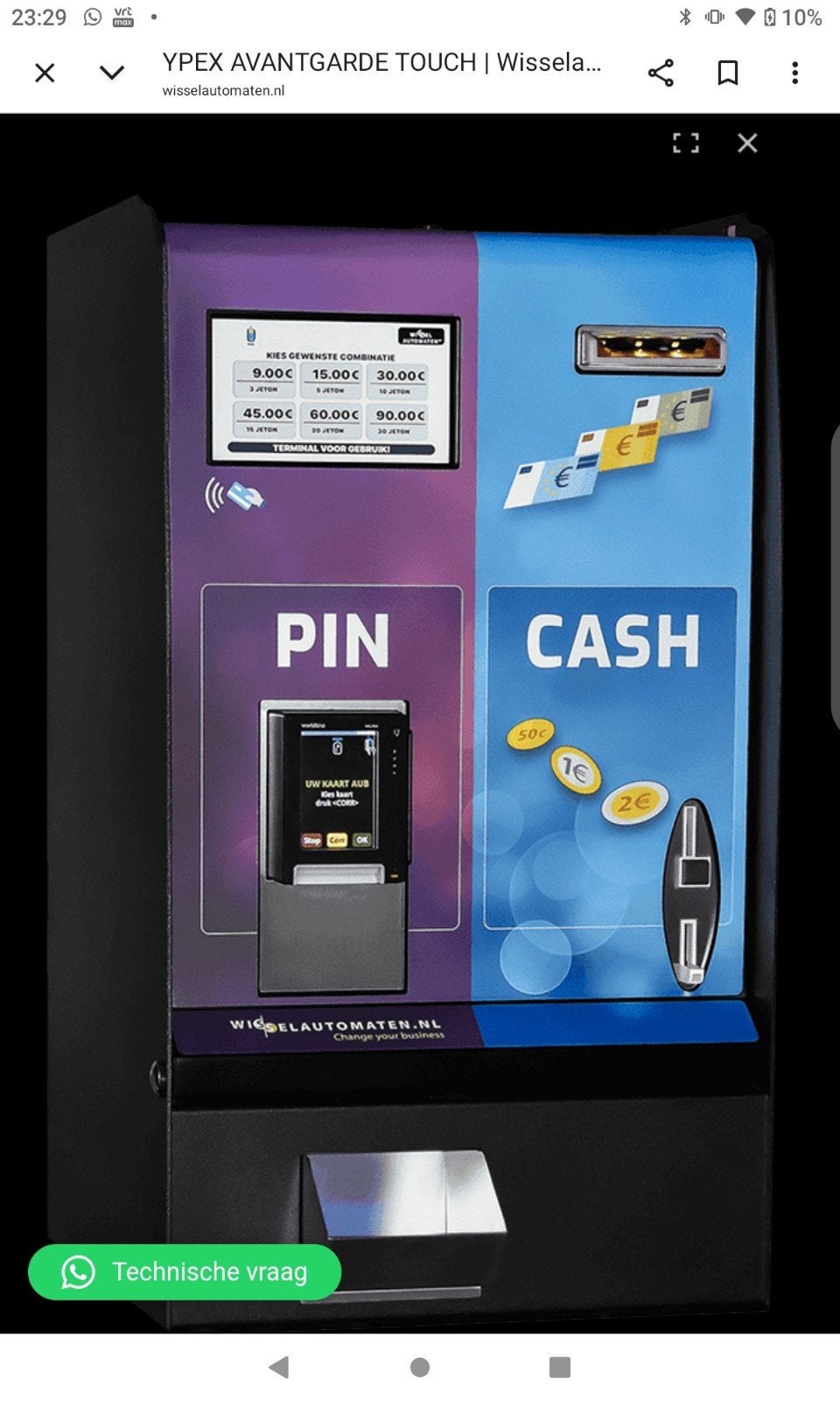 wisselautomaat, Verzamelen, Ophalen