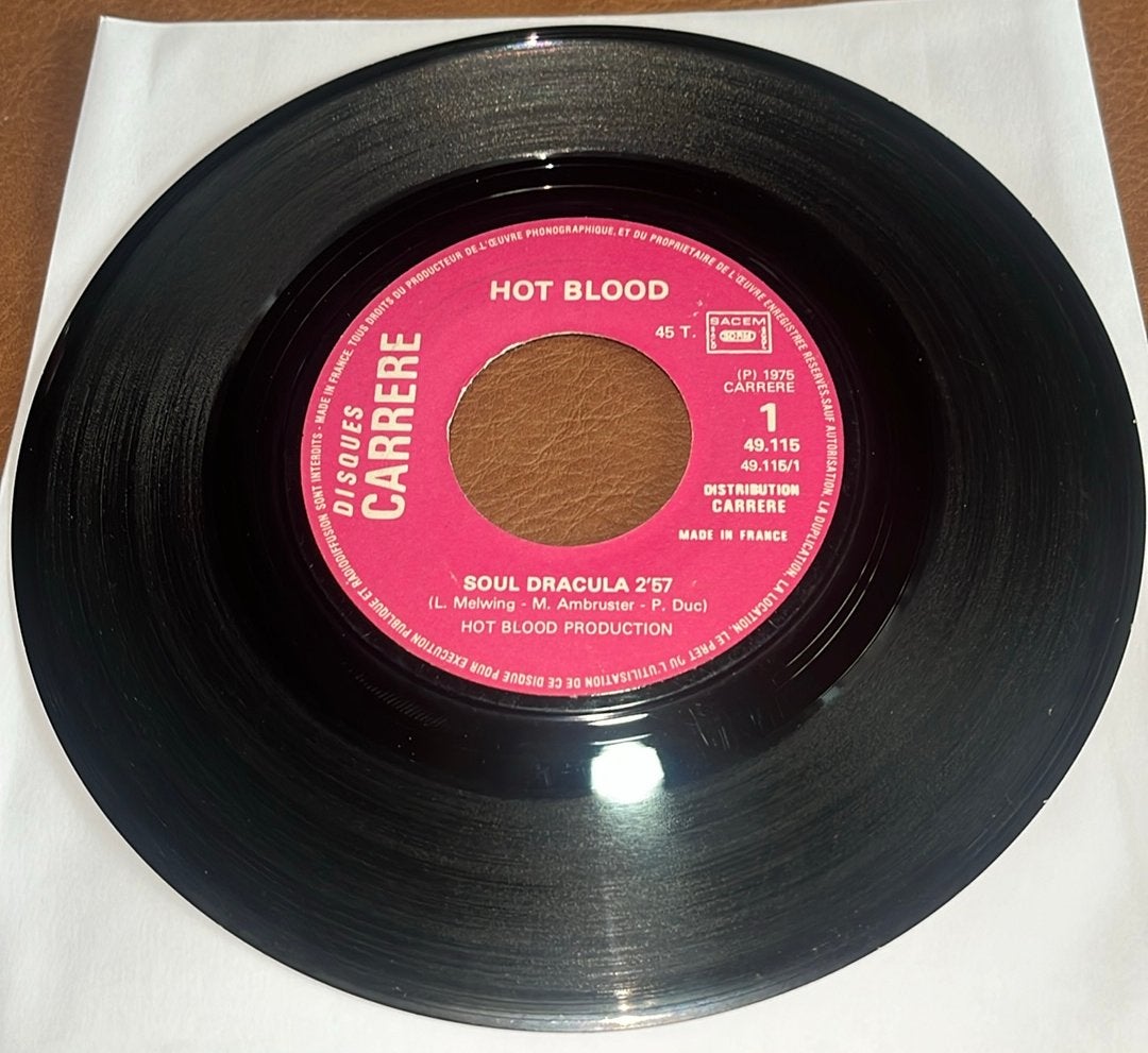 Hot Blood ‎– Soul Dracula - 7” vinyl single - FR, Ophalen of Verzenden, Gebruikt, Single
