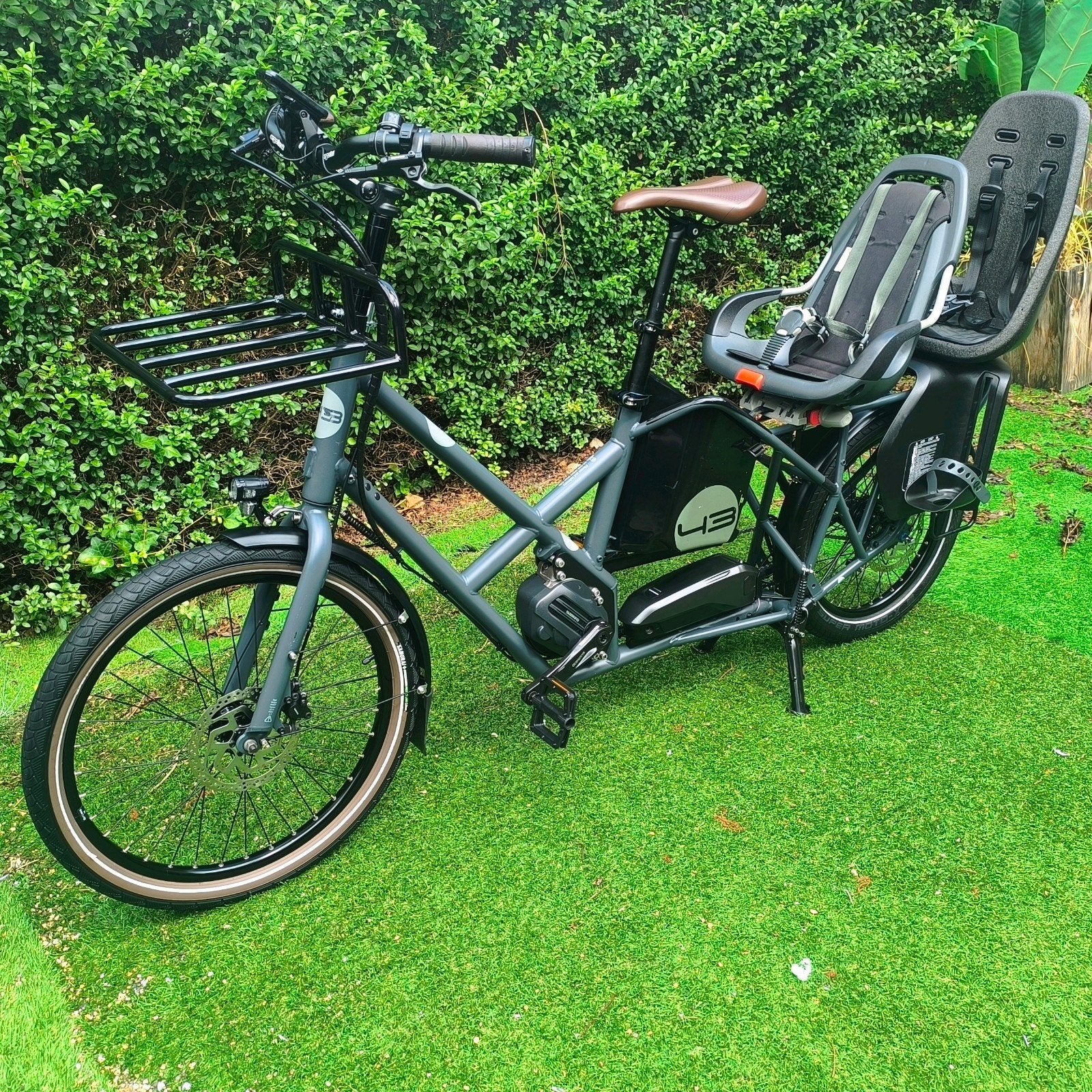 Bike43 - Elektrische Longtail Cargofiets (2023), Elektrisch, Zo goed als nieuw, 2 kinderen, Schijfrem