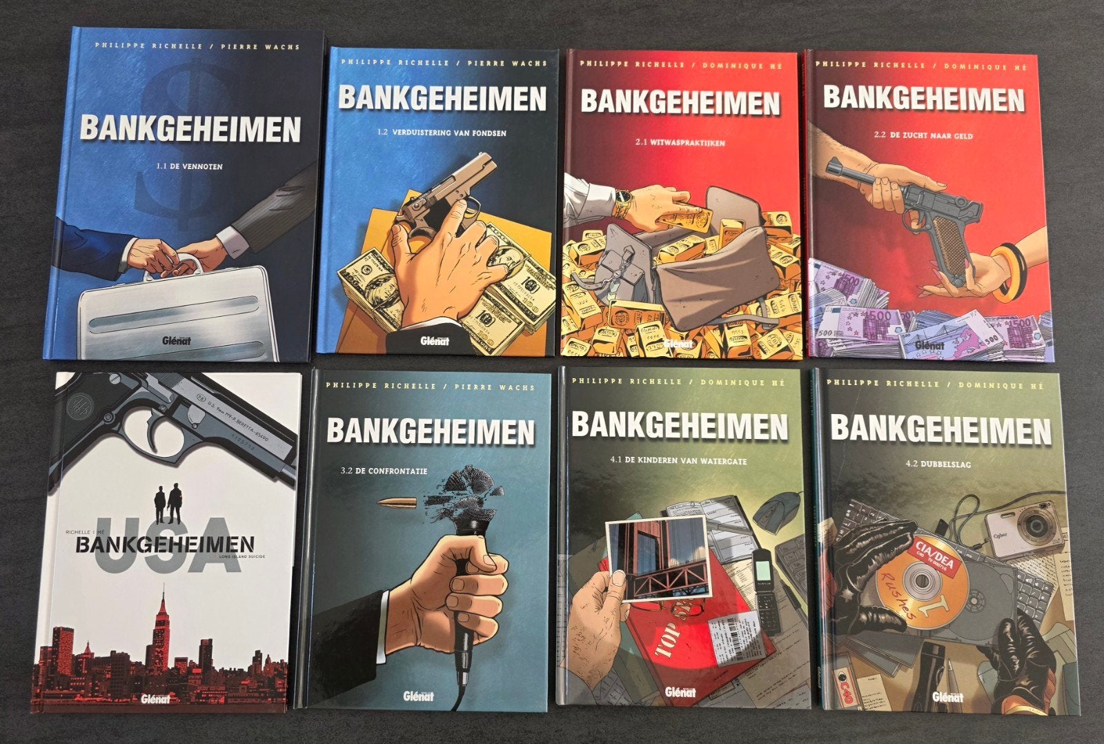 Strips Hardcover: Bankgeheimen. Glenat, Boeken, Stripverhalen, Ophalen of Verzenden, Zo goed als nieuw