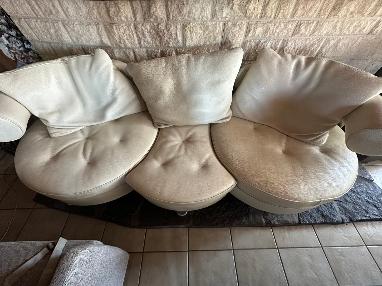2 leren banken, Huis en Inrichting, Ophalen