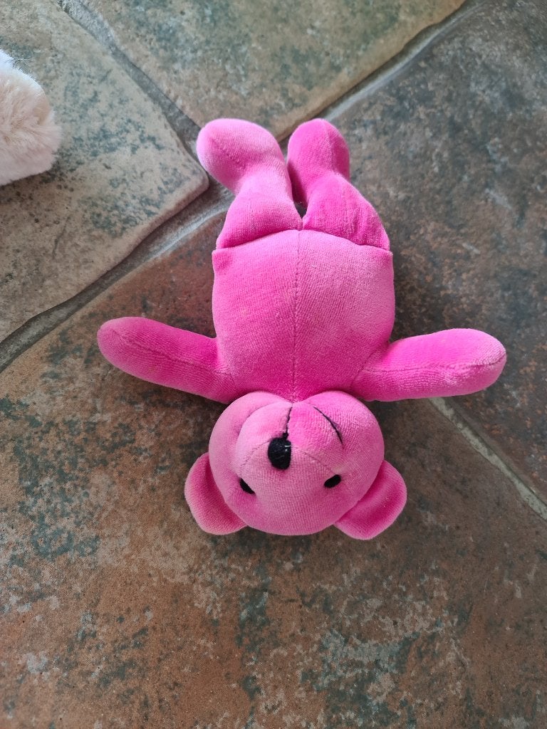 knuffel roze beertje, Kinderen en Baby's, Speelgoed | Knuffels en Pluche, Ophalen, Zo goed als nieuw, Roze