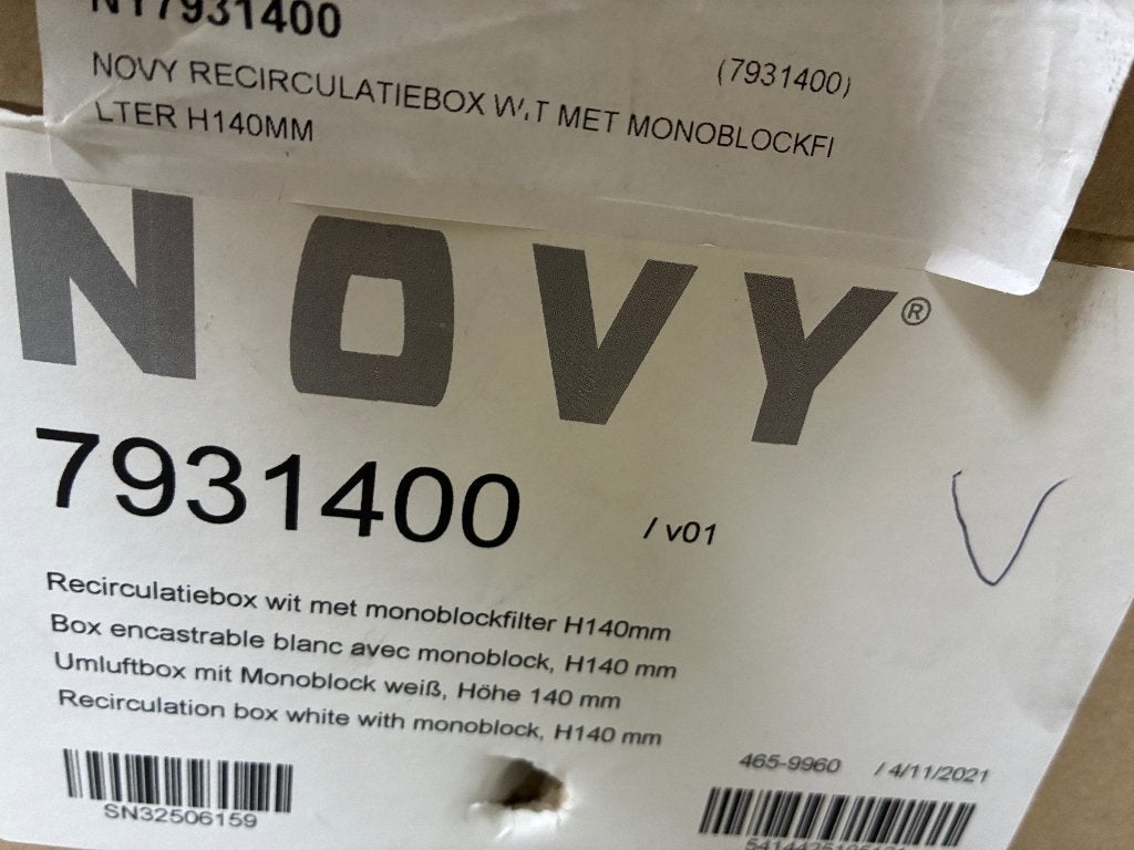 Dampkap NOVY, Elektronische apparatuur, Ophalen, Onderbouw afzuigkap, Nieuw, Vrijstaand