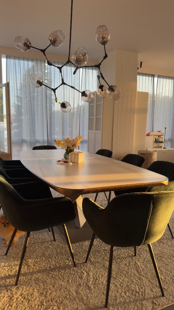 Eettafel, Huis en Inrichting, Tafels | Eettafels, Ophalen, Gebruikt, 100 tot 150 cm, Overige materialen