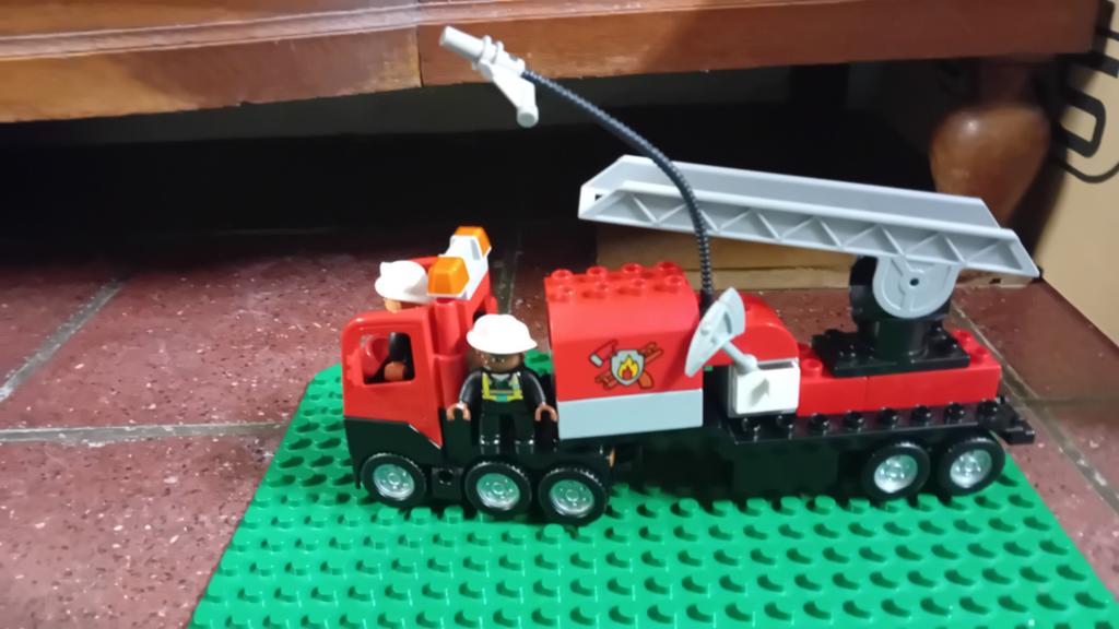 Camion de pompiers Duplo Set, Enfants & Bébés, Overige thema's, Ensemble complet, Enlèvement, Duplo