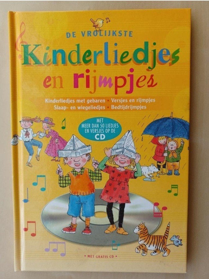 De vrolijkste Kinderliedjes en Rijmpjes (boek + cd), Livres, Livres audio & Audiolivres, Enlèvement ou Envoi, ZNU, CD, Enfant