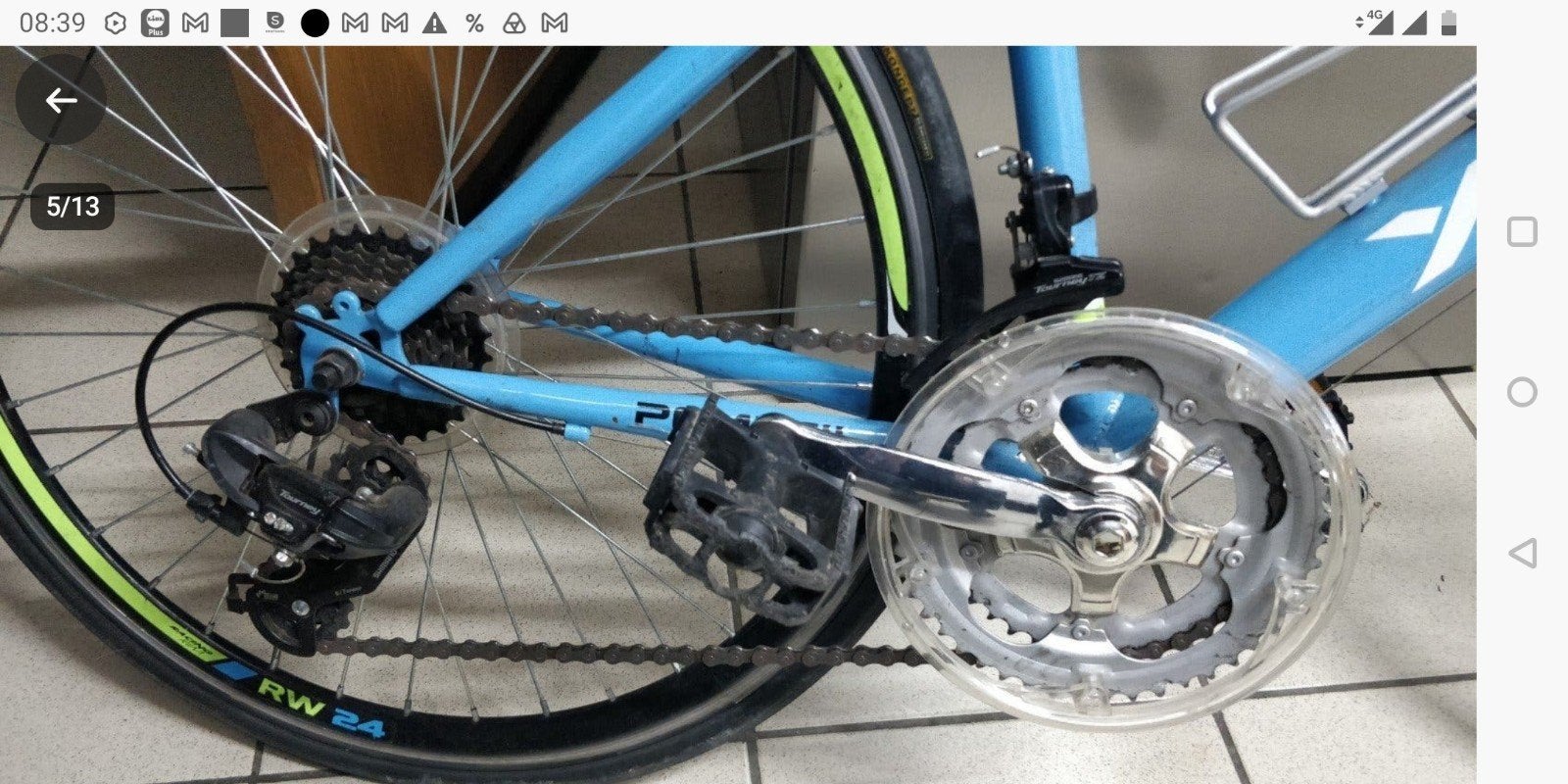 vélo course enfant 8-12 ans, Gebruikt, 10 tot 15 versnellingen, Velgrem, Aluminium
