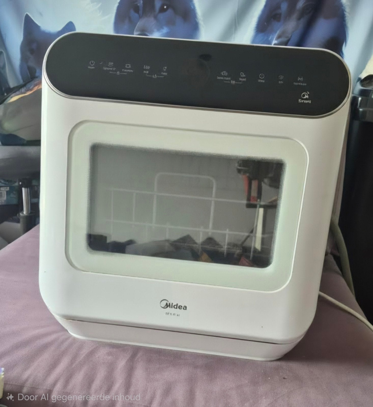 Midea Mini Tafelvaatwasser met Watertank & Wifi (Ideaal voor, Enlèvement
