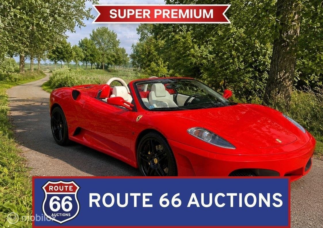 Ferrari F430 Spider F1 | 2006 | Route 66 Auctions, Auto's, Ferrari, Gebruikt, Zwart, Bedrijf, Handgeschakeld