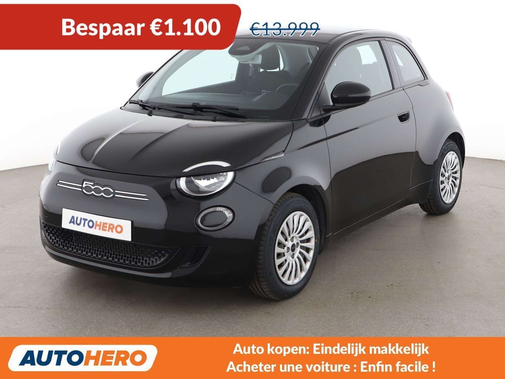 Fiat 500E electric drive 70 kW Action (automatique), Autos, Fiat, Achat, Cruise Control, Noir, Automatique