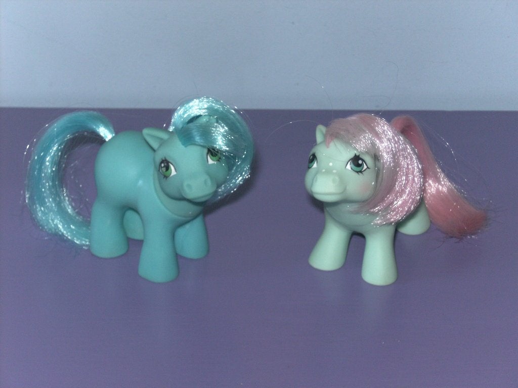 2 Vintage baby my little pony's., Ophalen of Verzenden, Gebruikt
