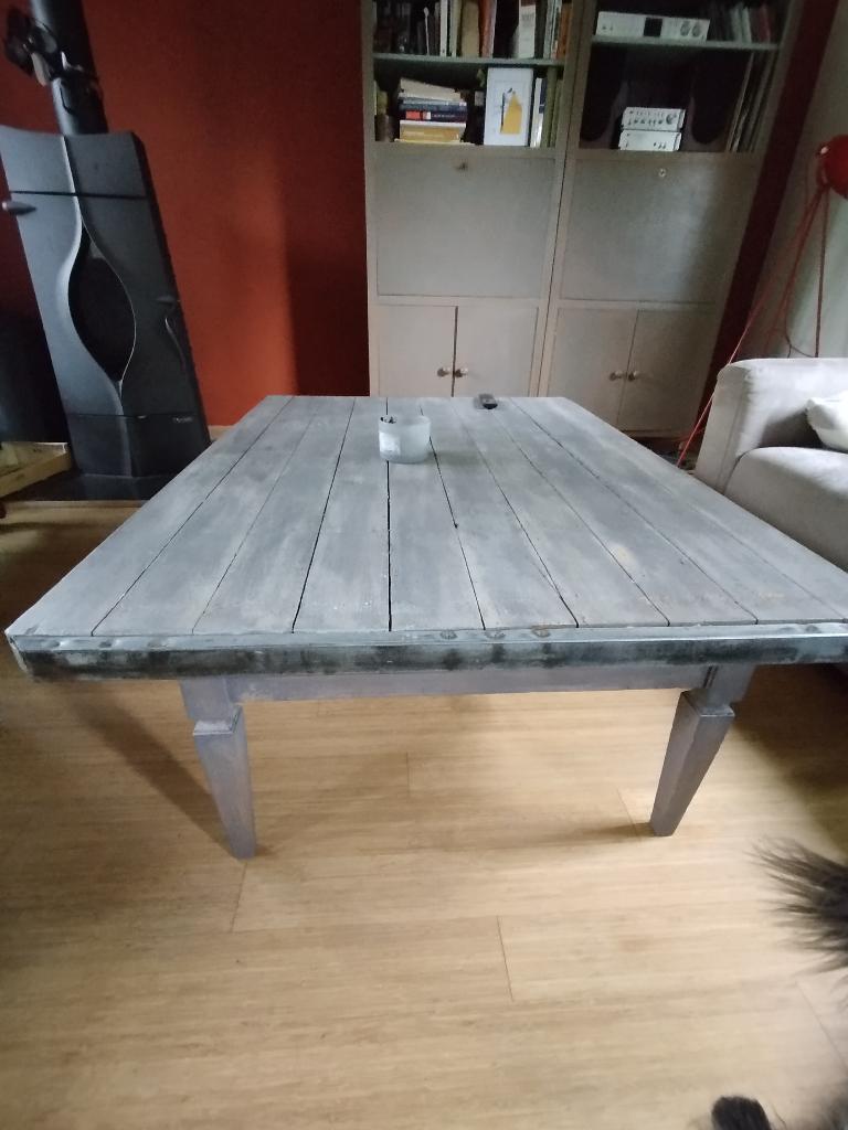 Salontafel in industriële stijl, Huis en Inrichting, Ophalen, Gebruikt, 100 tot 150 cm, 50 tot 100 cm