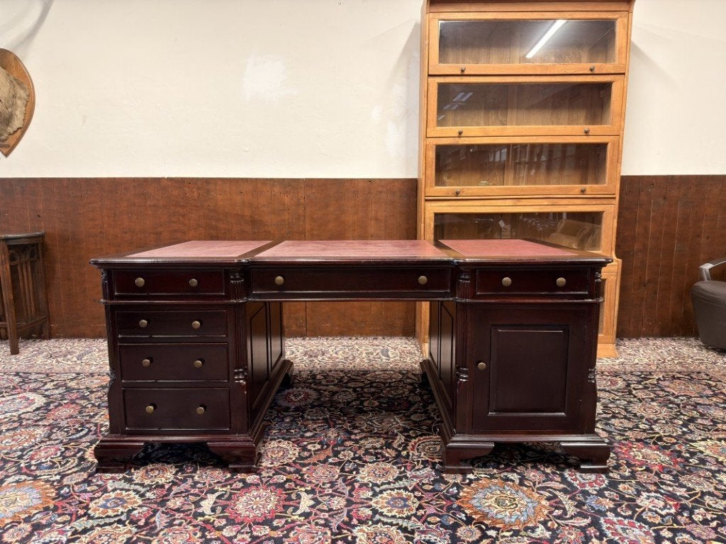 Klassiek Engels Chesterfield Bureau Partnerdesk, Ophalen of Verzenden