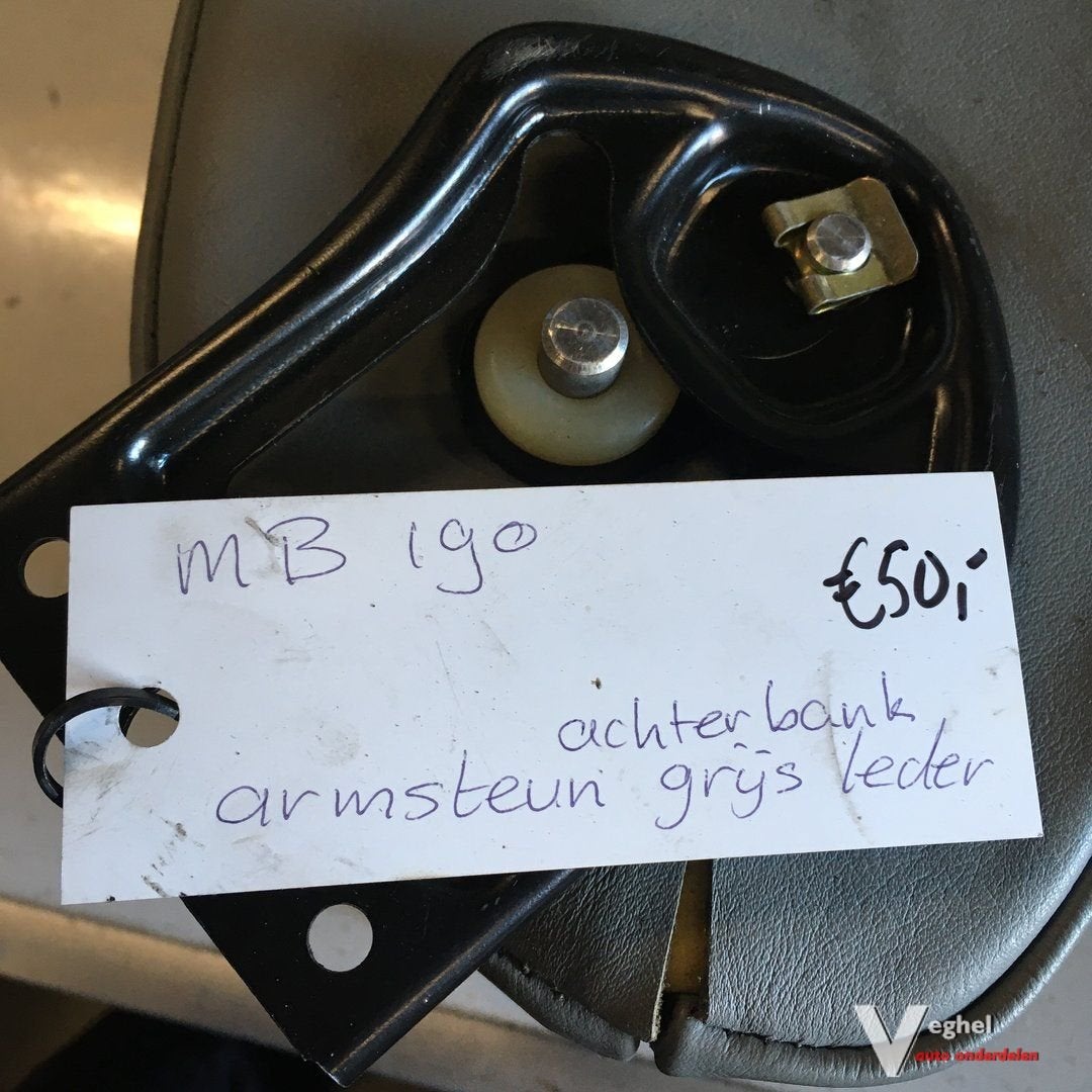 Mercedes w201 Armsteun grijs leder van de achterbank, -, Utilisé, -, -
