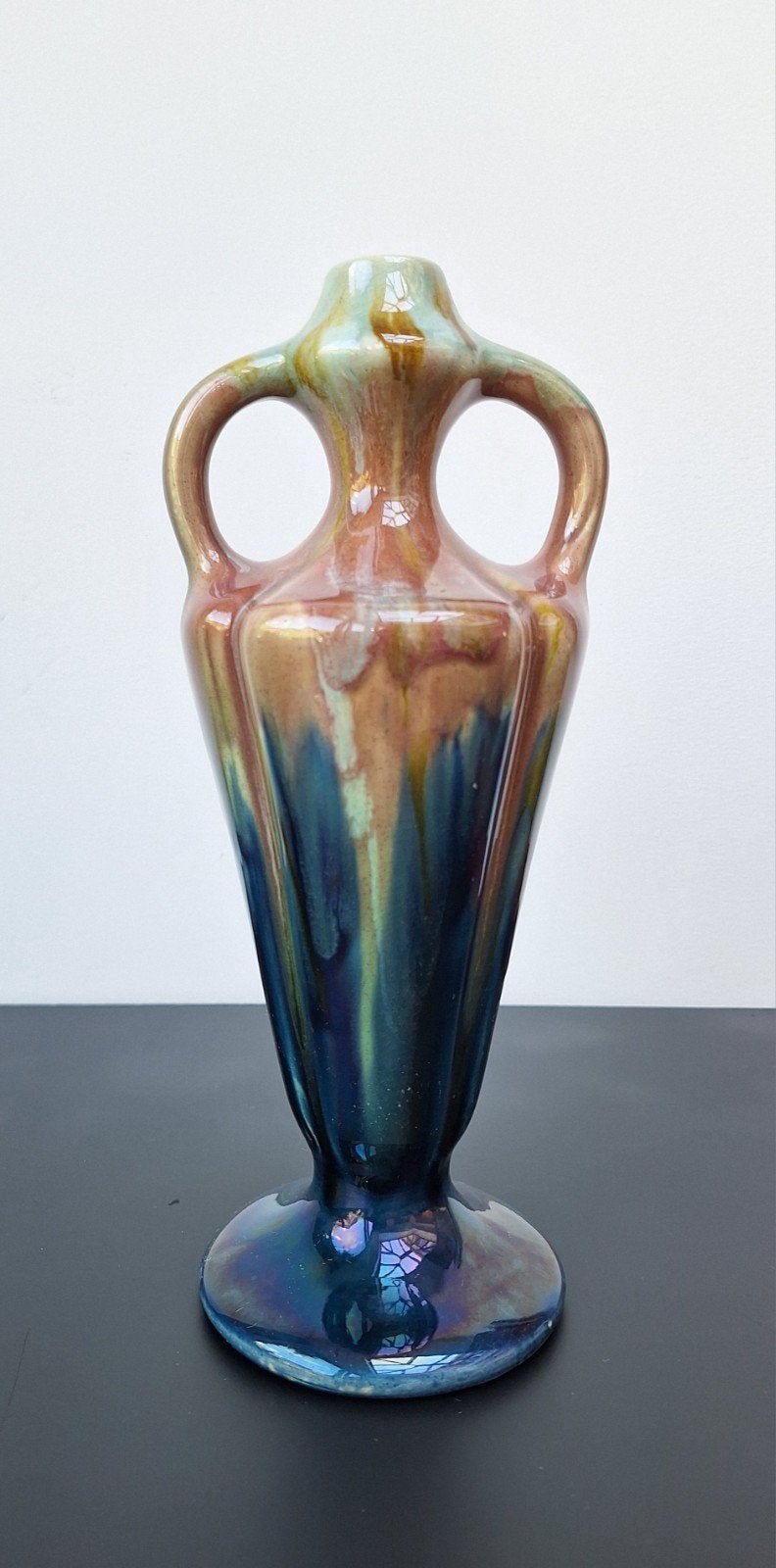 Vase Art Déco en glaçure goutte à goutte Thulin, années 1930, Enlèvement ou Envoi