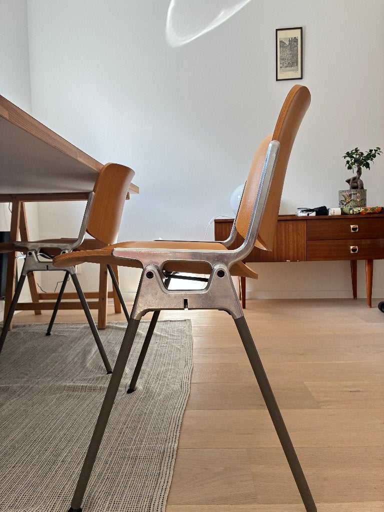 2x Vintage Castelli DSC 106 Chairs – Giancarlo Piretti, Enlèvement, Comme neuf, Deux
