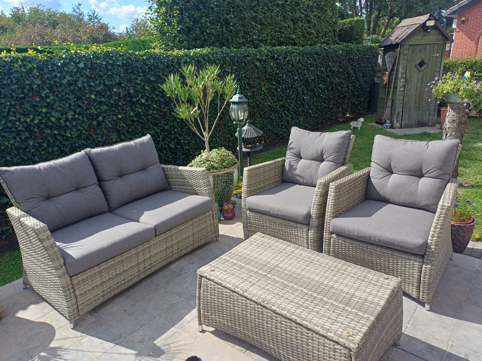 ensemble de jardin/salon, Jardin & Terrasse, Salons de jardin, Synthétique, Utilisé, Enlèvement