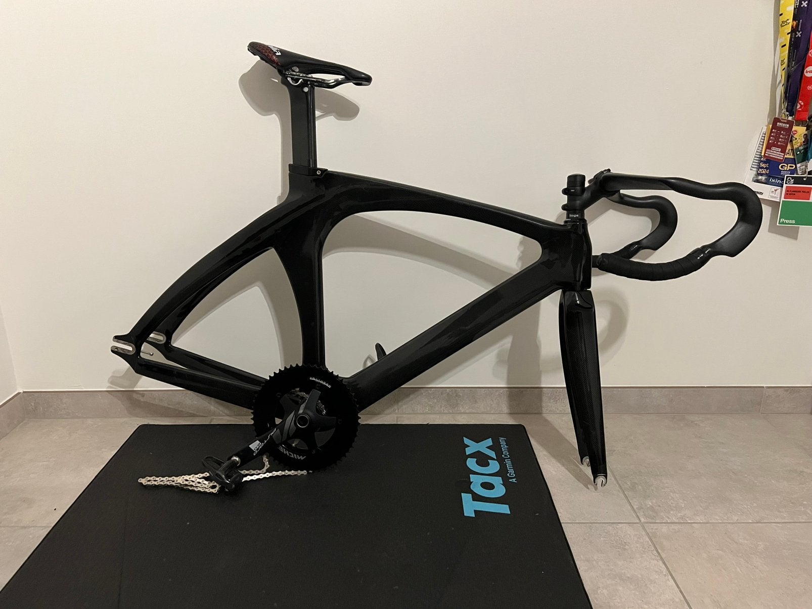Pistefiets, Vélos & Vélomoteurs, Enlèvement, Comme neuf, Carbone