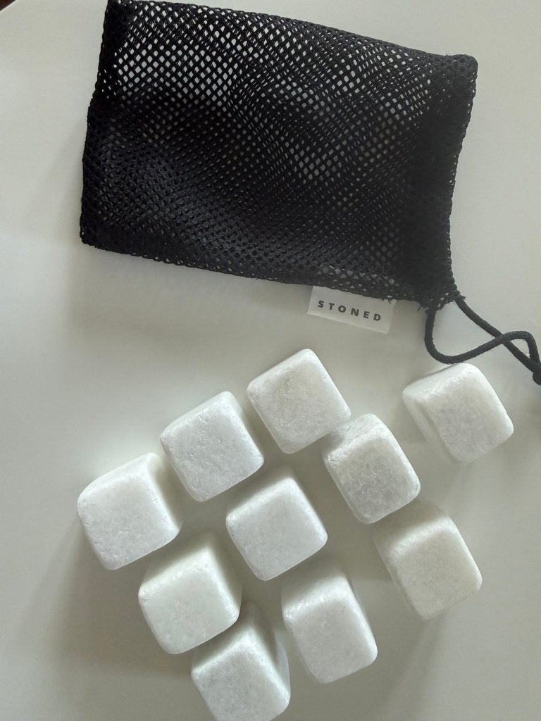 STONED whisky stones / koelstenen, 10 stuks met opbergzakje, Steen, Overige merken, Overige typen, Ophalen of Verzenden