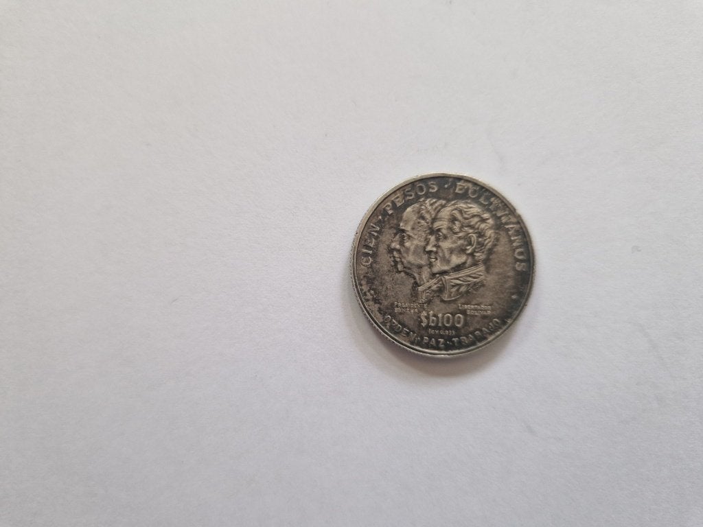 Pièce en argent : Bolivar avec le dictateur Banzer Bolivia, Enlèvement ou Envoi, Amérique du Sud, Monnaie en vrac, Argent