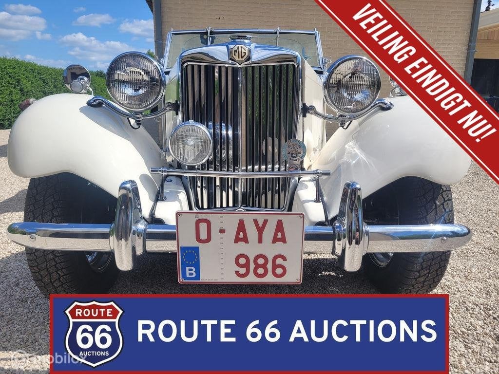 MG TD | 1951 | Route 66 Auctions, Auto's, Oldtimers, Zwart, Bedrijf, Handgeschakeld, Overige carrosserie