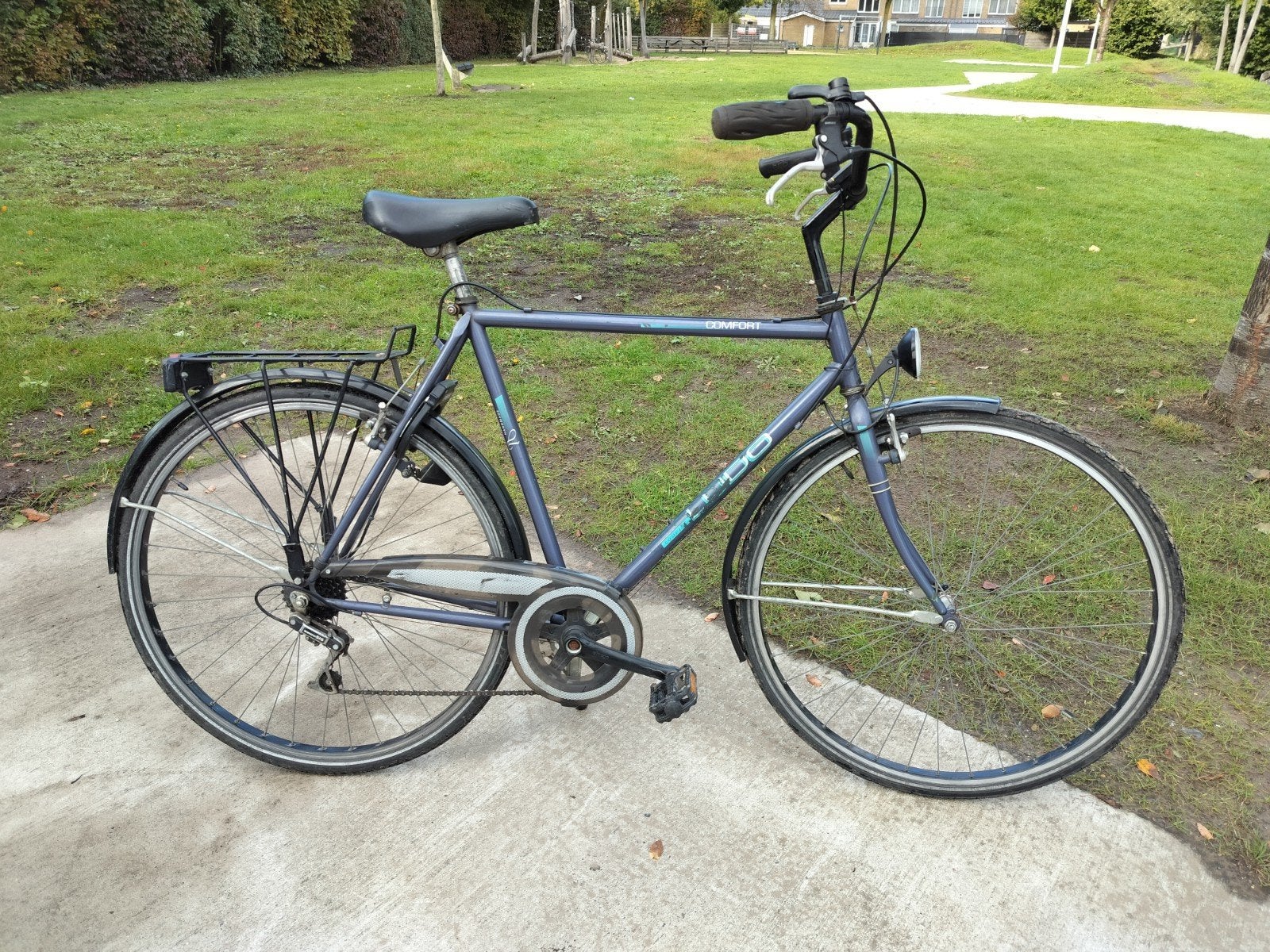 herenfiets Ludo 6v en abusslot, Ophalen
