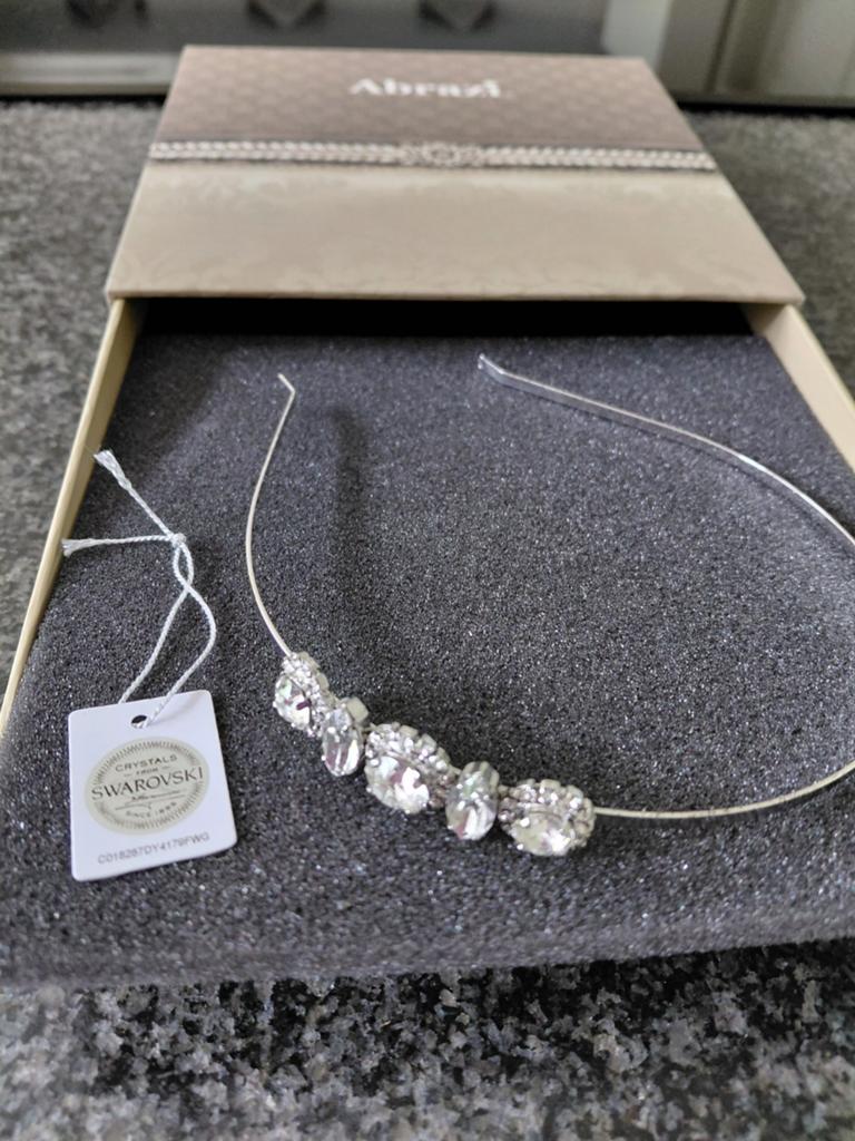 Tiara diadeem swarovski stenen, Bijoux, Sacs & Beauté, Colliers, Pierre ou Minéral, Comme neuf, Avec cristal, Enlèvement