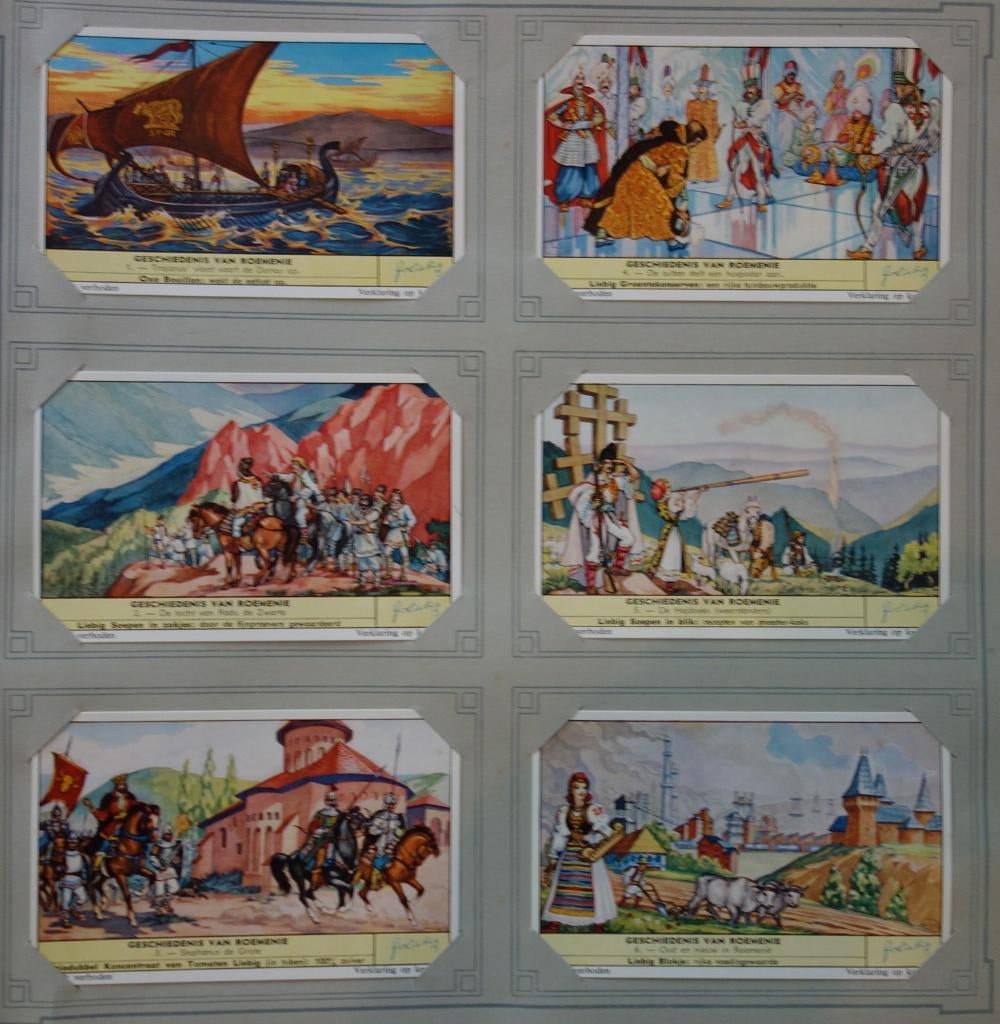 Set Liebig Prenten Geschiedenis van Roemenië (1960)., Enlèvement ou Envoi, Gravure, 1940 à 1960, Étranger