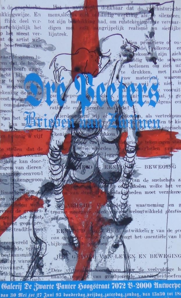 DRE PEETERS / 2 STUKS / AFFICHE / KLEURZEEFDRUK / 95x55cm, Enlèvement ou Envoi