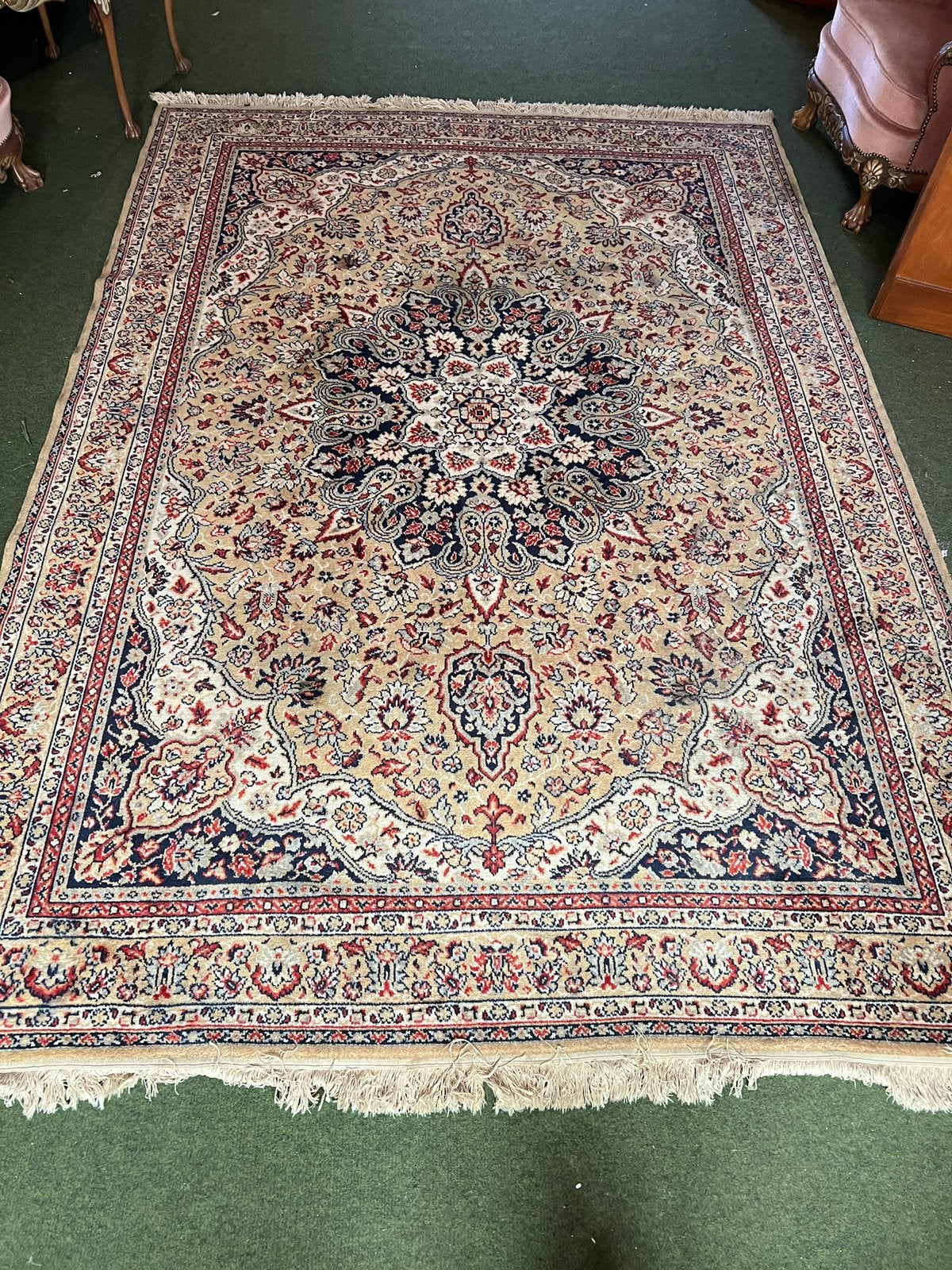 Tapis d’Orient style Persan – Grand tapis avec franges, Enlèvement, Comme neuf