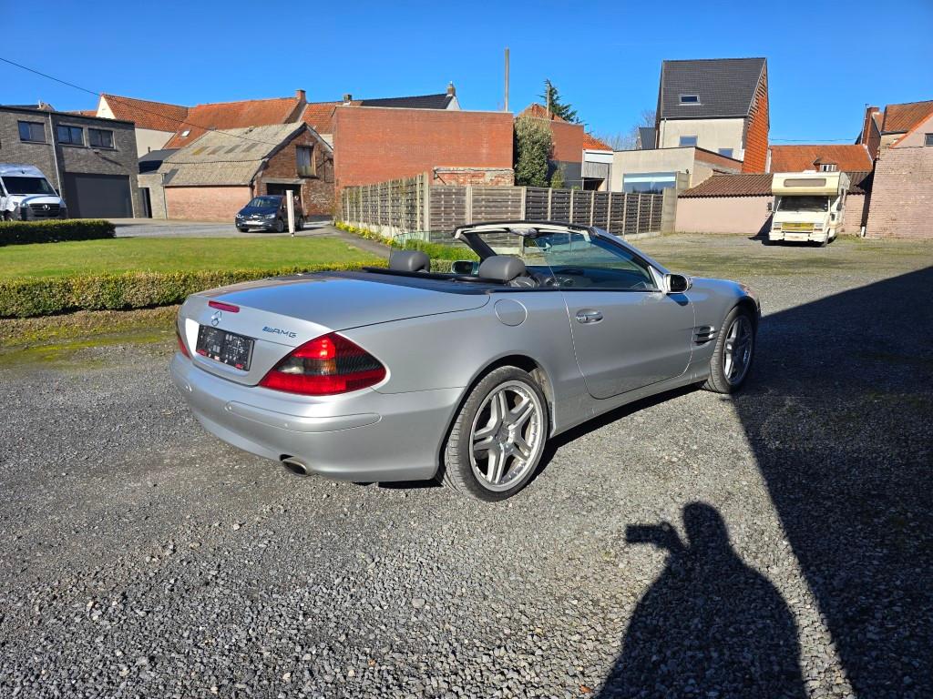 Sl 350 , 123.750 km , ONGEVALVRIJE TOPwagen !!, Auto's, Automaat, Zwart, Cabriolet, Leder