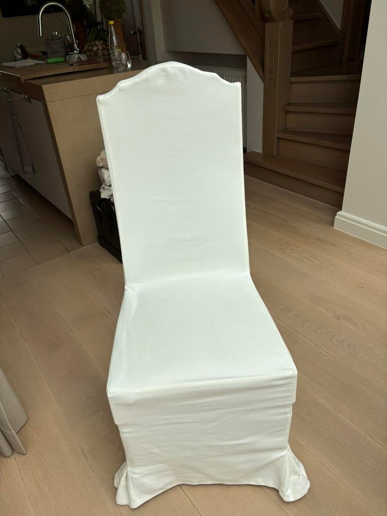 Prachtige stoelen met overtrek, Huis en Inrichting, Stoelen, Ophalen, Bruin, Zo goed als nieuw, Vijf, Zes of meer stoelen