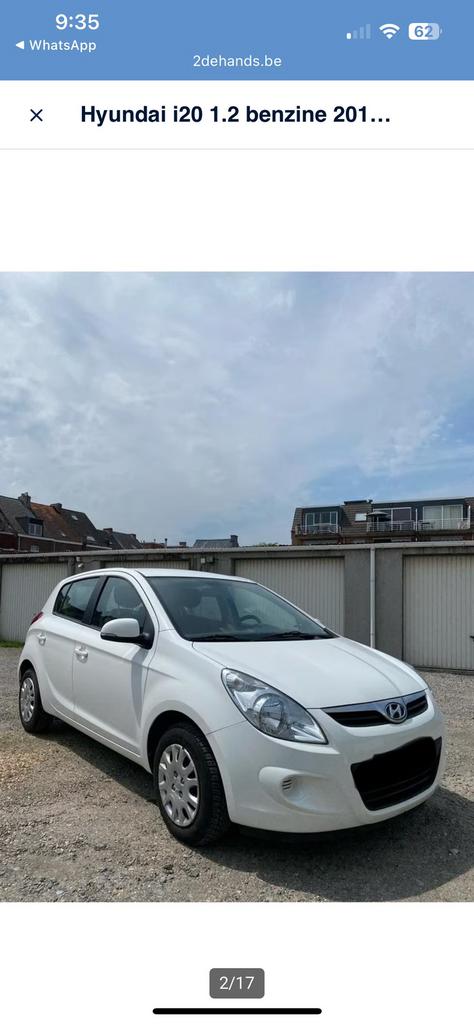 Hyundai i20//benzine//jaar 2010 // motor 1.2 laag km 83630, Auto's, Euro 5, 4 cilinders, Leder, Handgeschakeld