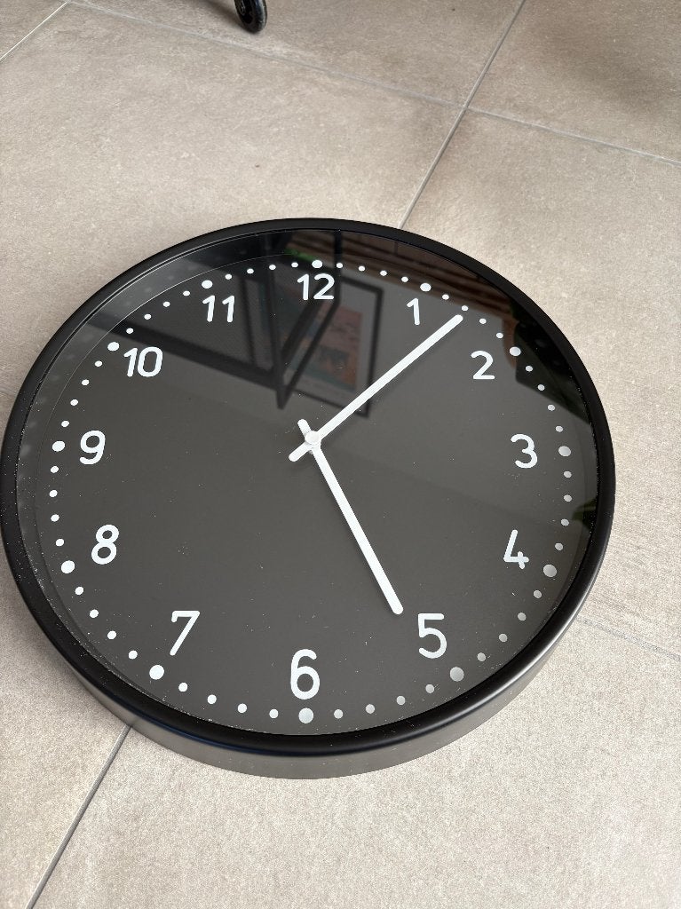 Wandklok Bondis, Ophalen, IKEA, Analoog, Zwart