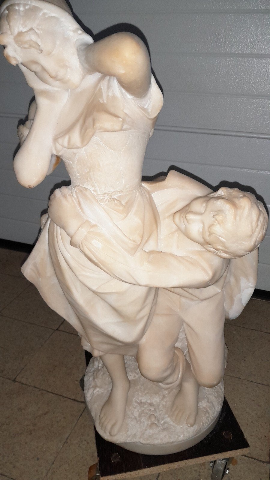 Statue en albâtre, Enlèvement, Statue, 50 - 100 cm, Femme