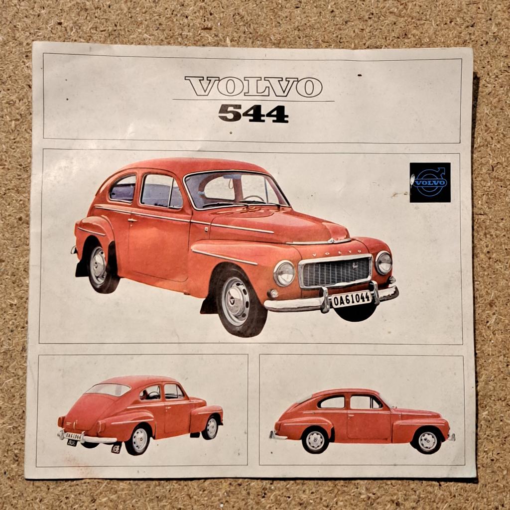 VOLVO PV544 - Reclamefolder - ORIGINEEL, Ophalen of Verzenden
