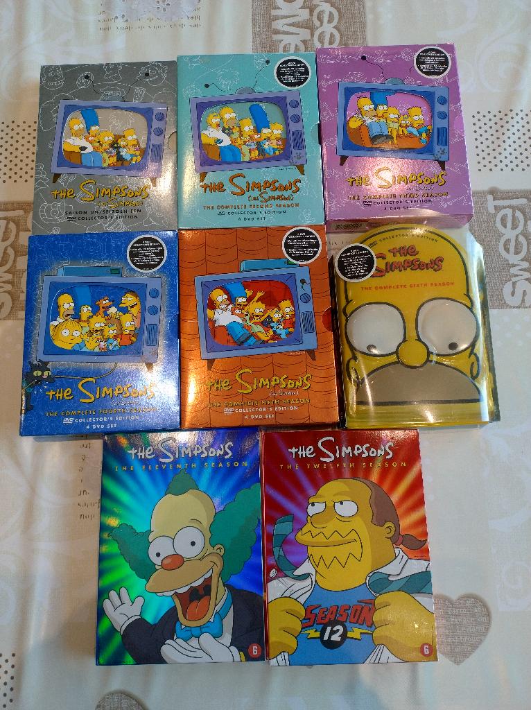 Simpsons dvd boxen (seizoen 1-6 & 11-12), Cd's en Dvd's, Ophalen of Verzenden, Gebruikt, Komedie