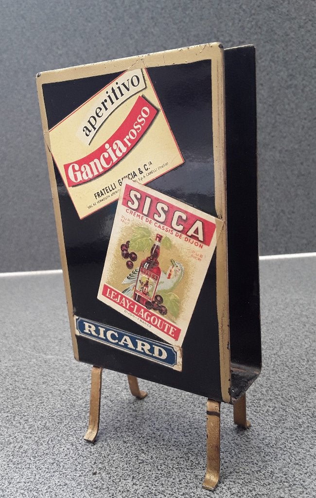 Houder voor lucifers met reclame Gancia-Sisca en Ricard, Ophalen of Verzenden