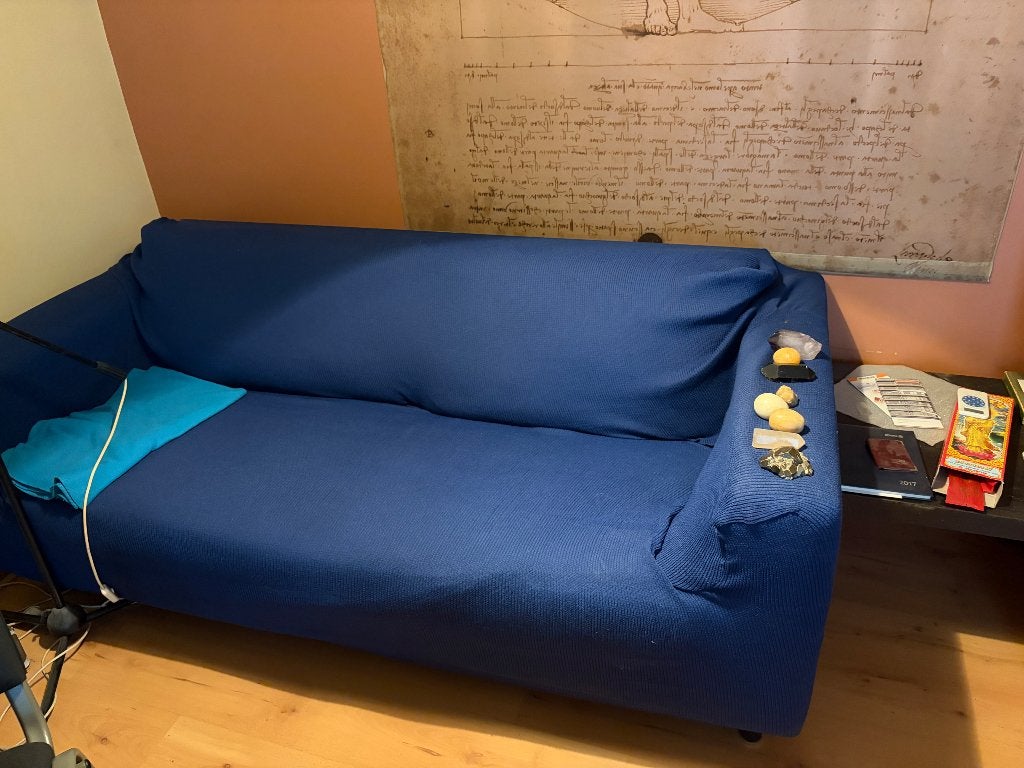 Zetel met hoes, Huis en Inrichting, Zetels | Zetels, Ophalen, Gebruikt, 150 tot 200 cm, Driepersoons