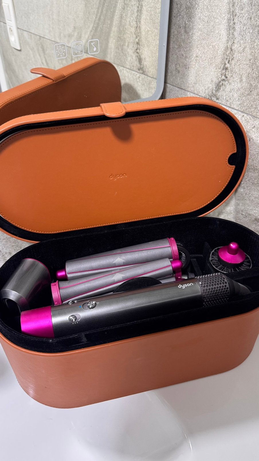 Dyson airwrap long (roos) limited edition, Elektronische apparatuur, Ophalen of Verzenden, Zo goed als nieuw