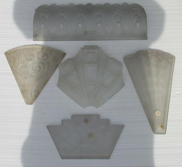 oude art deco schalen schelpen voor art deco lusters, Enlèvement