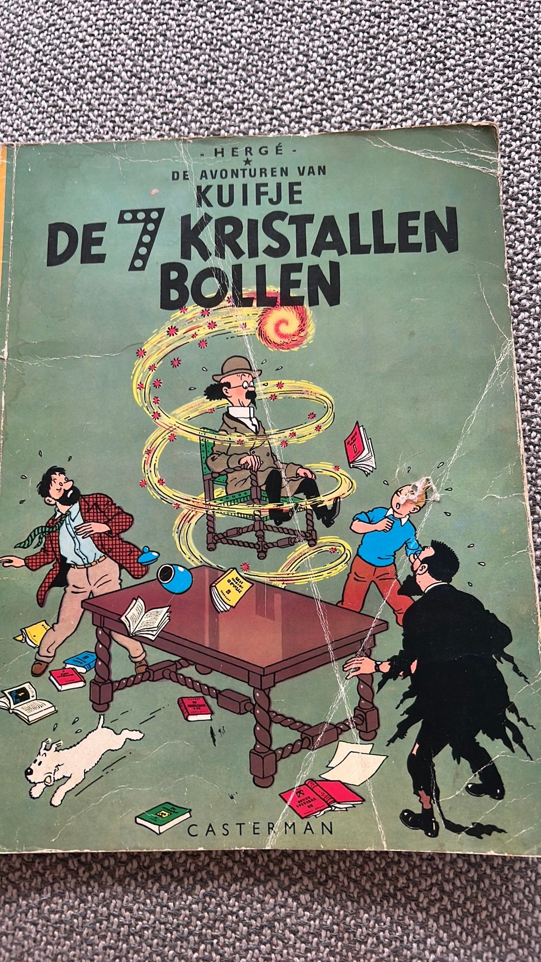 Kuifje - De 7 kristallen bollen - Castermans Editie 1950, Une BD, Enlèvement ou Envoi, Utilisé