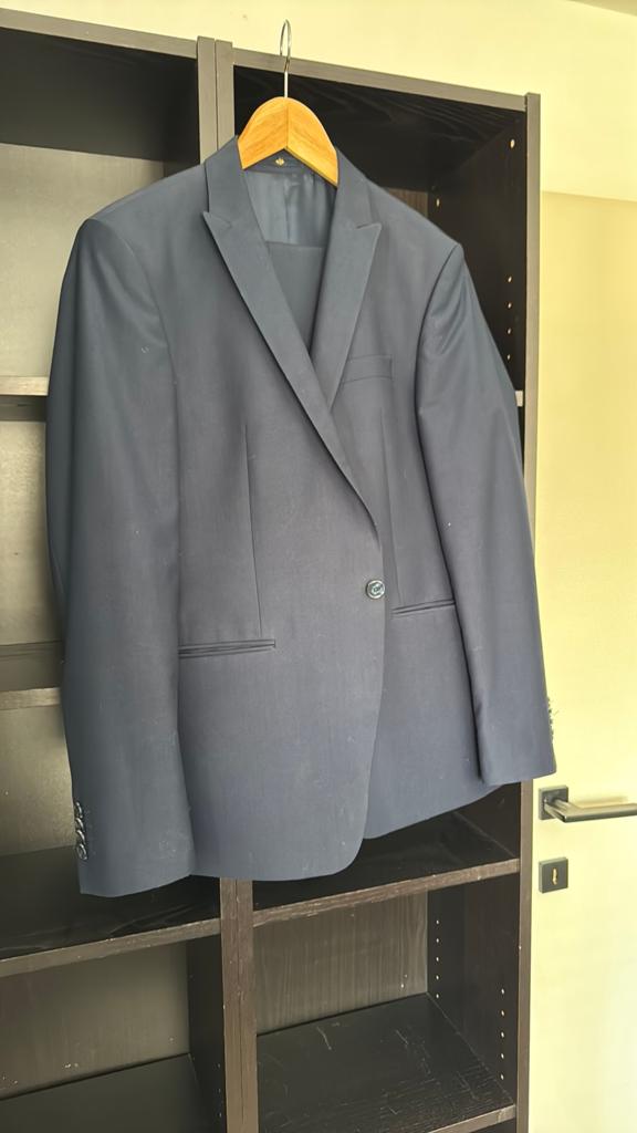 Stijn helsen pak maat 50 drop 6, Kleding | Heren, Ophalen, Zo goed als nieuw, Maat 48/50 (M), Blauw