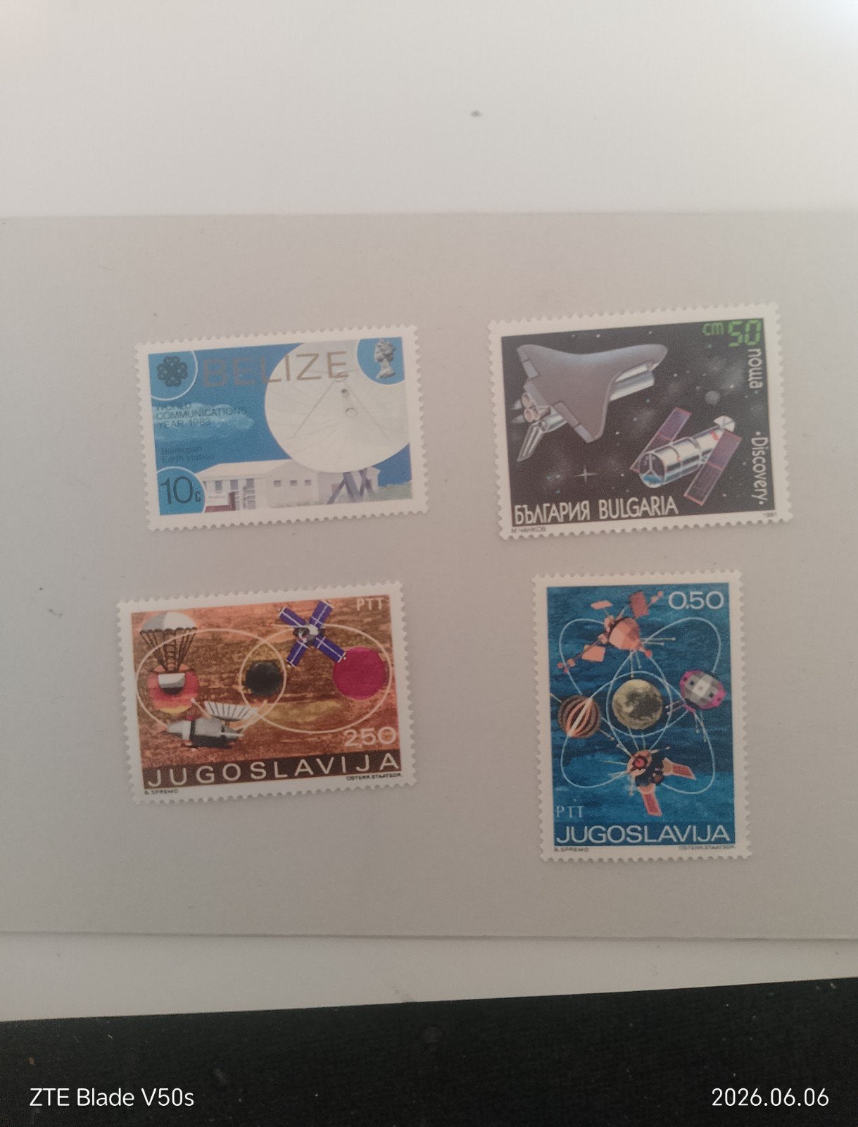 4 postzegels postfrisch ruimtevaart, Ophalen of Verzenden