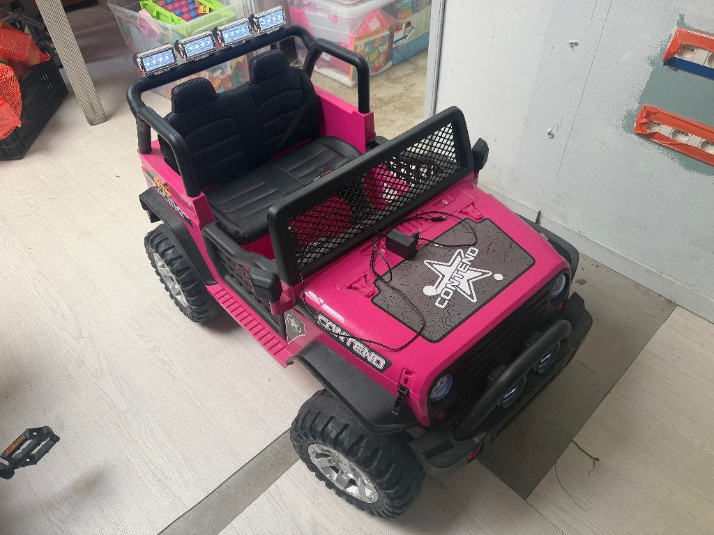 Roze elektrische kinderjeep – volledig werkend, Zo goed als nieuw