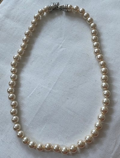 collier Twice as Nice, Handtassen en Accessoires, Kettingen, Ophalen, Overige materialen, Beige, Zo goed als nieuw